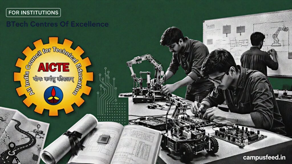 BTech Centres of Excellence guide with AICTE IDEA Lab and engineering innovation lab context