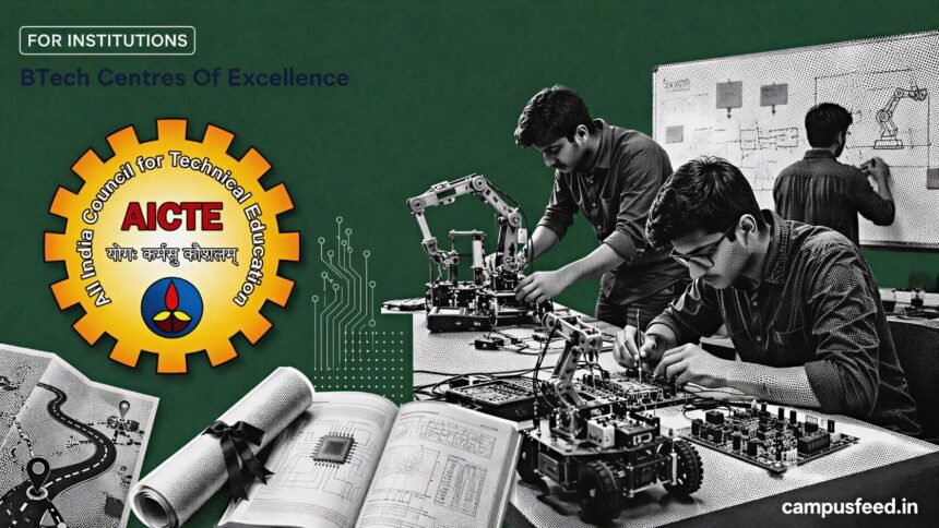 BTech Centres of Excellence guide with AICTE IDEA Lab and engineering innovation lab context