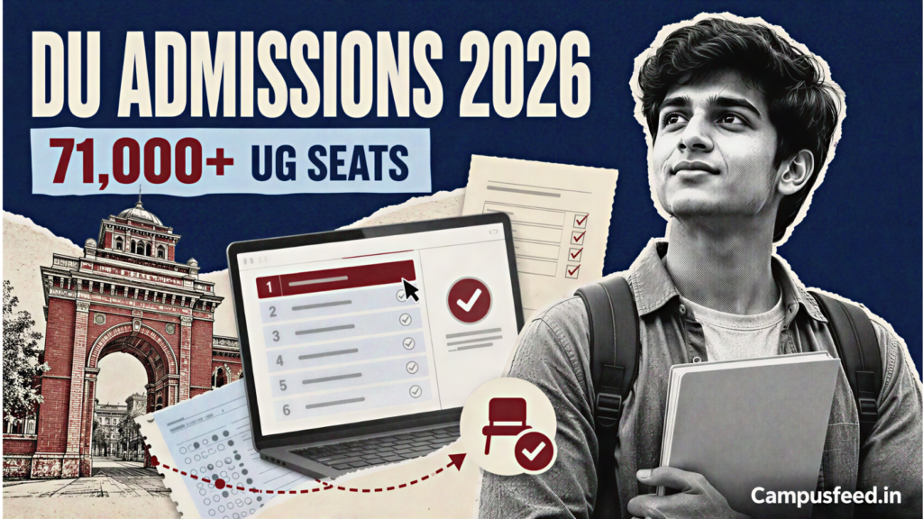 DU Admissions 2026 CSAS process for 71,000+ undergraduate seats across Delhi University colleges