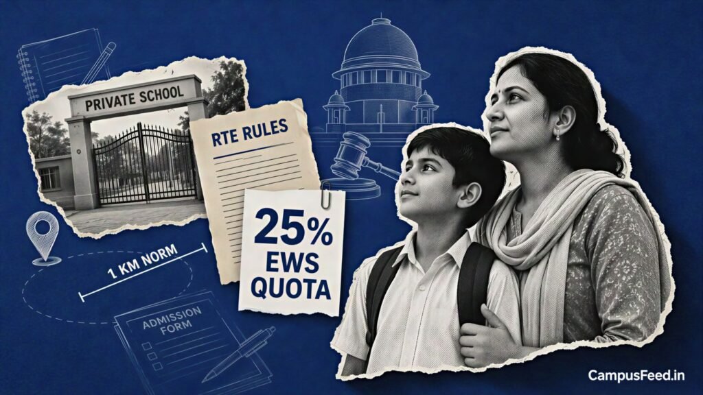 EWS admission rules 2026 update on RTE 25 percent quota, 1-km neighbourhood norm, and Education Ministry reforms