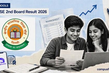 CBSE 2nd Board Result 2026 visual showing students, an improved marksheet and the official CBSE logo