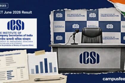ICSI result-day podium and scorecard collage for CSEET June 2026 Result, with the official emblem and neutral pass-rate visuals