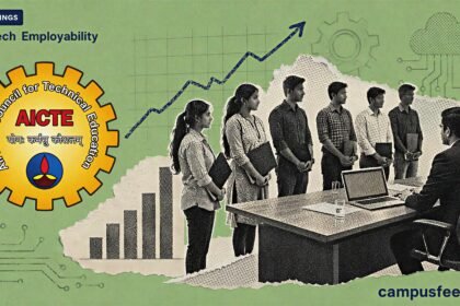 Halftone engineering placement scene visualising B.Tech Employability across Computer Science, IT, Electronics, Instrumentation and Mechanical branches in India