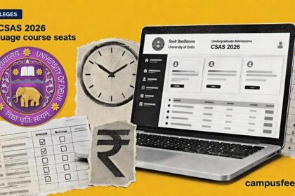 University of Delhi admissions portal collage for DU CSAS 2026 ,du language course vacant seats, with vacancy forms and spot-round application context