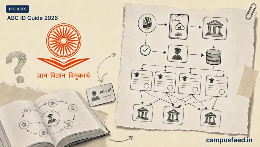 UGC ABC ID Guide 2026 explainer with DigiLocker registration flow, academic credit records and first-year university student identity setup