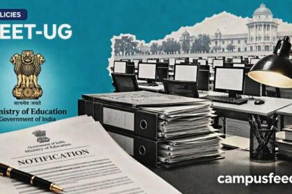Ministry of Education policy files and computer testing infrastructure illustrate the planned NEET-UG shift from pen-and-paper testing to CBT mode