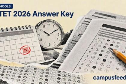 UBSE UTET 2026 answer key scene with provisional answer sheet, Uttarakhand board emblem and October objection deadline calendar