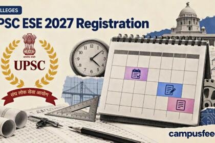 UPSC ESE 2027 registration deadline visual with an official exam calendar marking the closed application window and upcoming Prelims schedule