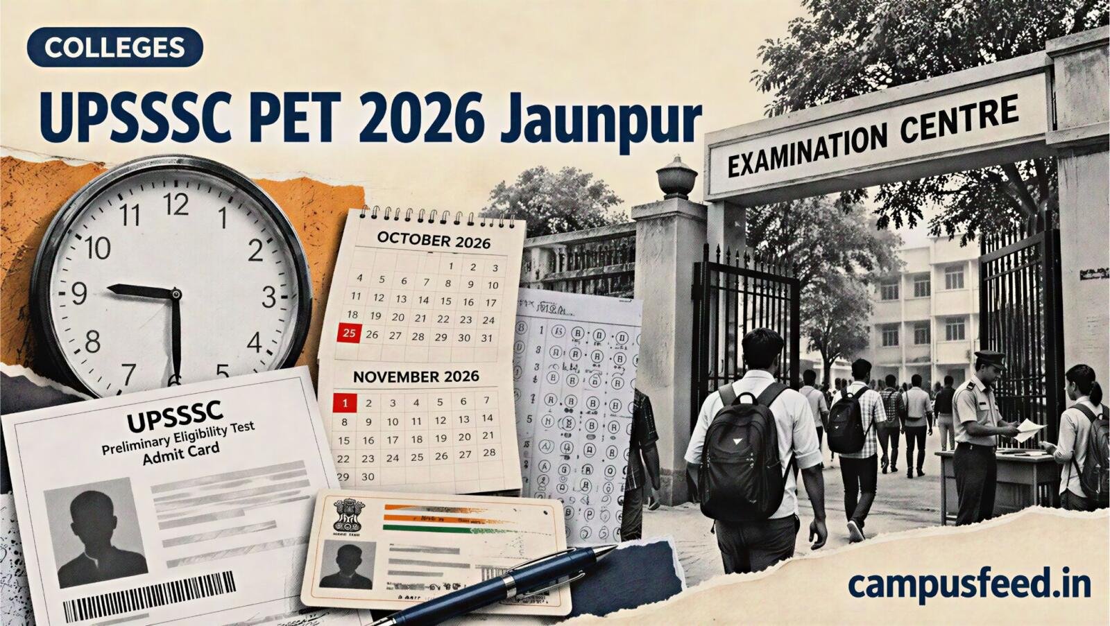 Gate Lookup UPSSSC PET 2026 Jaunpur: 32 Centres, Gate Shuts 9:30 am